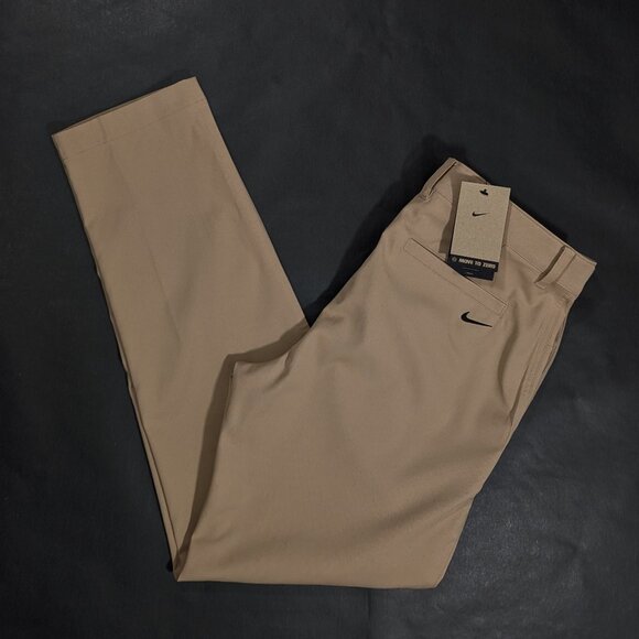 Nike Men's Tan Slim Fit Ankle Length Chino Golf Pants 33x32 34x32 36x32 40x30 - Picture 1 of 13